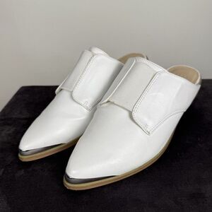 ASOS White Pointed Toe Mule Flats Tagged 5, Fits 7-7.5 (See Details)